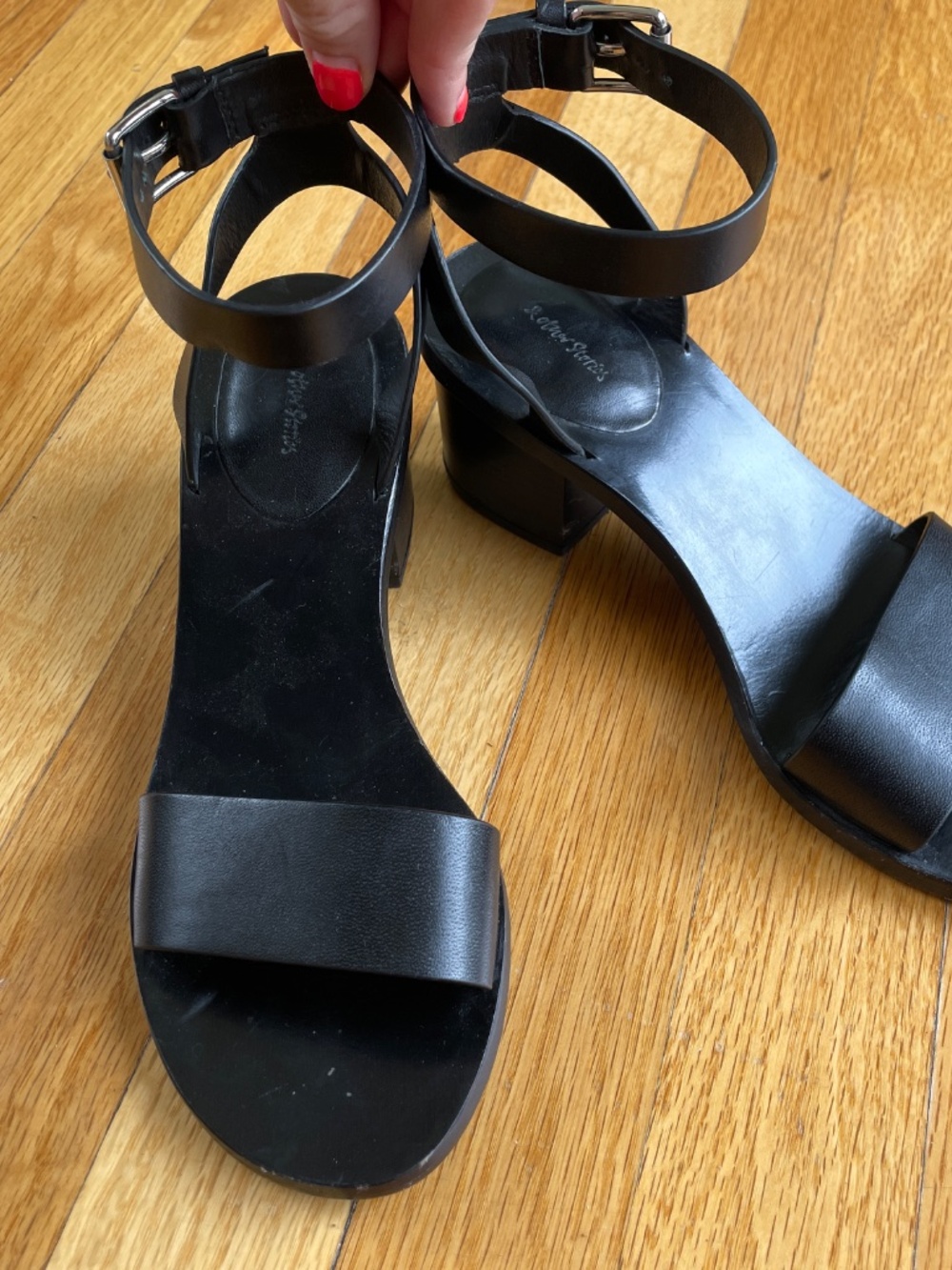 Other Stories size 36 black strap sandal